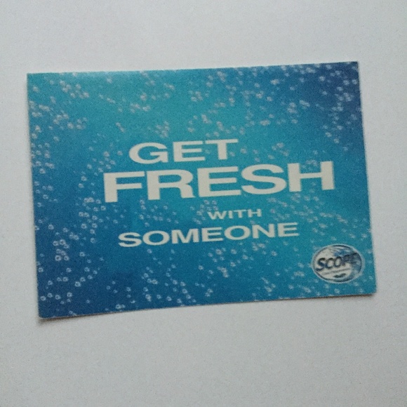 VTG Scope Mouthwash Postcard 90s Ad Get Fresh With Someone Bath Decor Cheeky - Picture 1 of 3